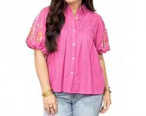 NEW LAYERZ CLOTHING brinley top in fuchsia